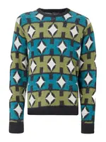 HUF Sveter 'Space Age'  sivá / olivová / petrolejová / čierna