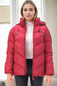 Z9769 DEWBERRY WOMEN'S COAT-BURGUNDY