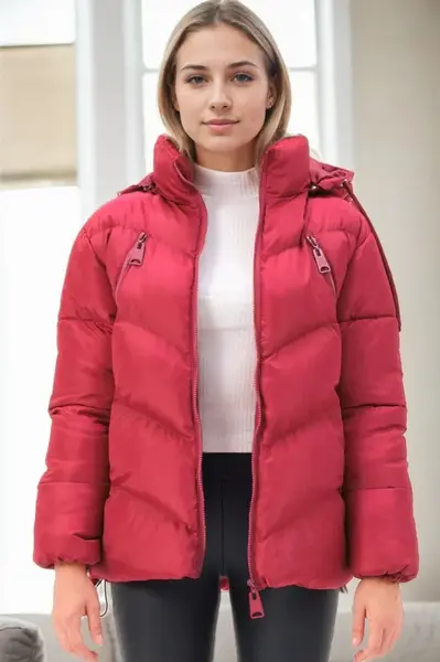 Z9769 DEWBERRY WOMEN'S COAT-BURGUNDY