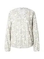 Sublevel Blúzka  svetlobéžová / tmavošedá