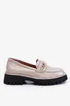 Patent leather platform loafers Light grey Ronin