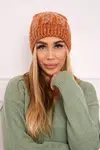 Kesi Čapica s fleece Melisa K241 oranžová+šedá