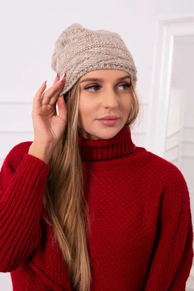 marka niezdefiniowana Čapica s fleece Edyta K298 béžová