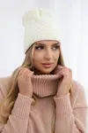 marka niezdefiniowana Čapica s fleece Kratka K204 ecru