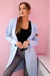 Long cardigan with azure hood