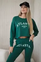 Set with green Atlanta print