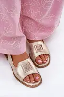 S. BARSKI Elegantné Dámske Sandále Na Plocho S Ozdobou S.Barski