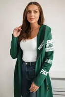 Coatee with green subtitles