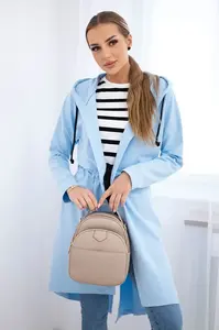 Coat with a longer azure back