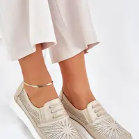 Boto Dámske Polobotky Nazúvacie S Dierovaním Zlaté Azethia