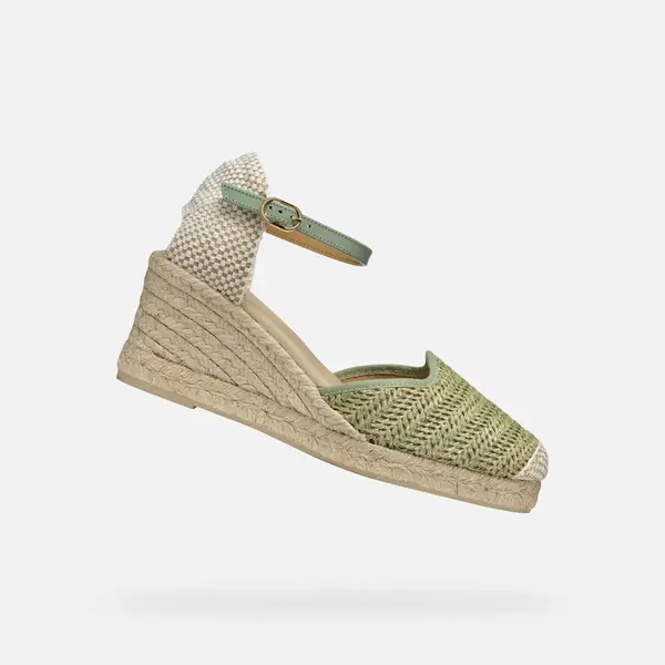 Light green women's sandals Geox Gelsa Low - Women's