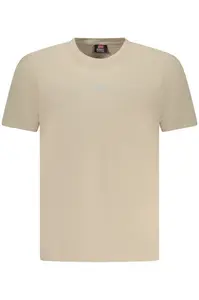 Pánske béžové tričko s krátkym rukávom