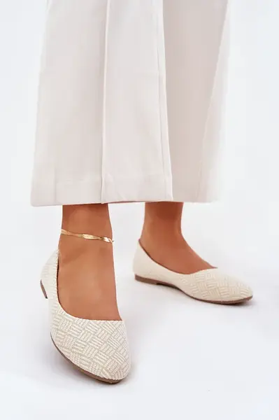 Boto Dámske Ploché Baleríny S Trblietaním Zlaté Tatorelis