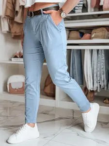 Dámske chinos nohavice MODELA s opaskom, modré