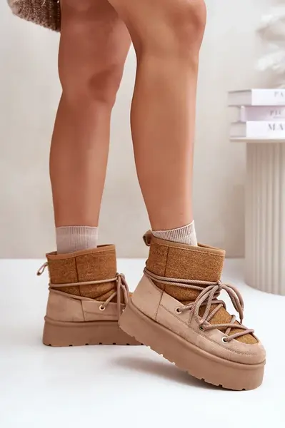 Snow boots with platform bindings brown Mavora