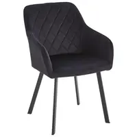 Livetastic ŽIDLE S PODRUČKAMI, železo, samet, černá