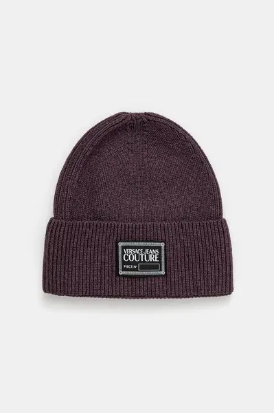 Čepice Versace Jeans Couture fialová barva, 79GAZK50 ZG396
