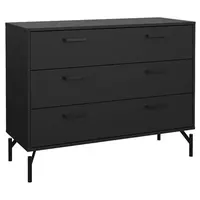 Best Price ŠIROKÁ KOMODA, černá, 98,7/76,6/39,8 cm