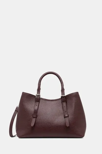 Kožená kabelka Answear.LAB vínová barva