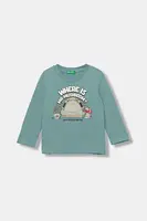 Dětské bavlněné tričko s dlouhým rukávem United Colors of Benetton