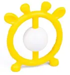 GiliGums Silikonové kousátko, chrastítko -  Jelen, žluté