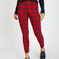 GAP Kostkované kalhoty skinny bi-stretch - Dámské