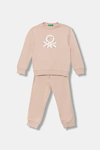 Dětská bavlněná tepláková souprava United Colors of Benetton