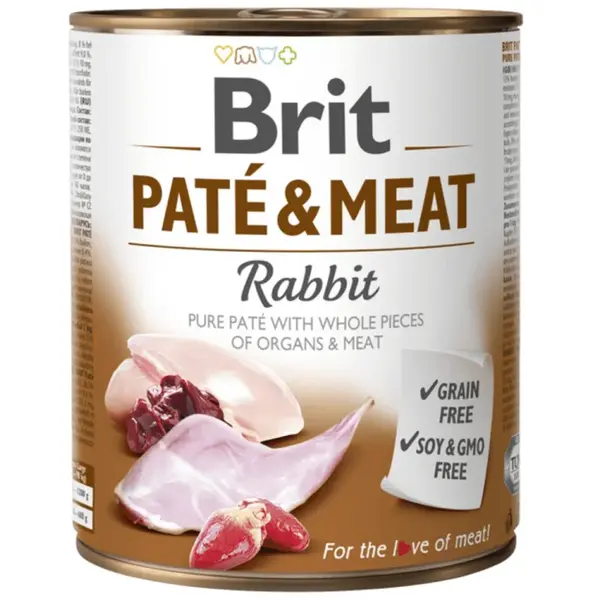 Brit konzerva Paté & Meat Rabbit 800 g