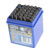Razící matrice písmen a čísel, sada 36 ks, 5 mm - SATRA