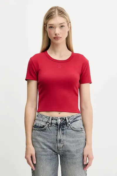 Tričko HUGO Delanor dámské, černá barva, 50512000