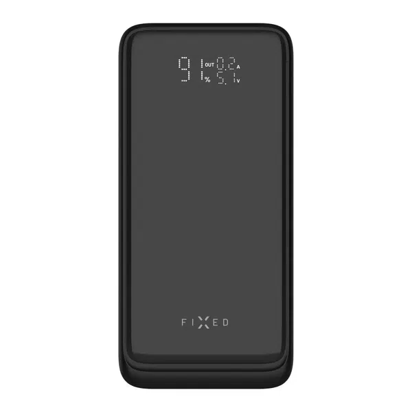Powerbanka FIXED Zen2 30 Plus s LCD displejem a výstupem PD 65W, 30 000 mAh, černá