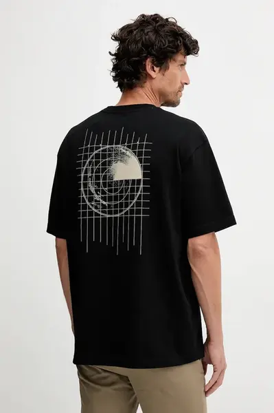 Bavlněné tričko BOSS Orange Te_Radar pánské, černá barva, 50551637