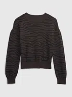 GAP Dětský bavlněný svetr zebra - Holky
