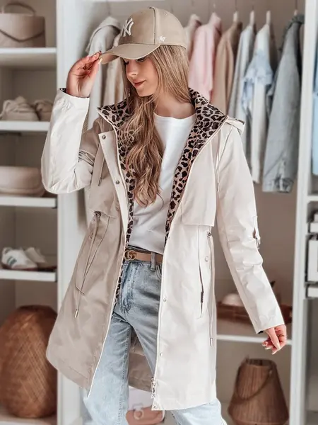 Kurtka damska przejściowa parka FERISSA beżowa Dstreet