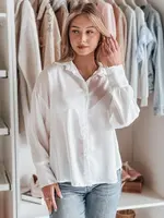 Koszula damska one size oversize SATINIA biała Dstreet