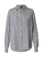 VERO MODA Blúzka 'VMBumpy'  čierna / biela