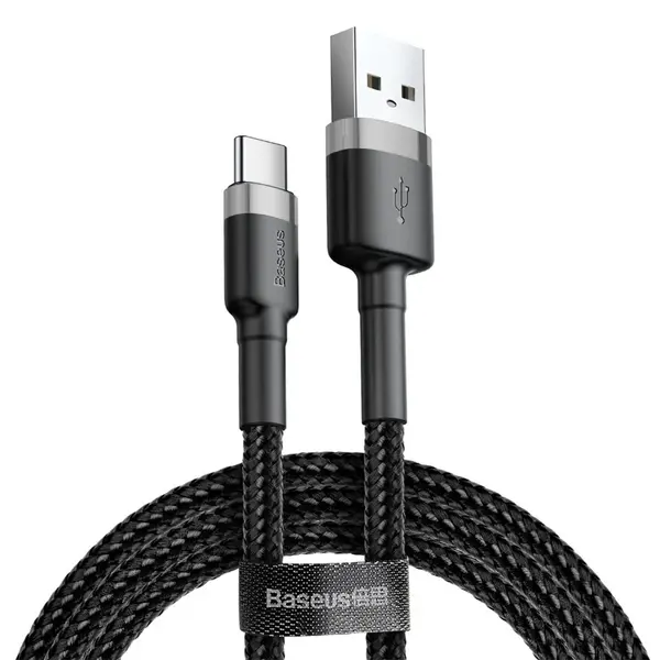 Datový kabel Baseus Cafule Cable USB pro Type-C 2A 2M, šedá/černá