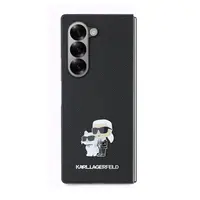 Zadní kryt Karl Lagerfeld PU Saffiano Karl and Choupette pro Samsung Galaxy Z Fold6, černá