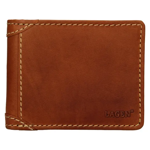 Pánska kožená peňaženka Lagen Peterer - koňak