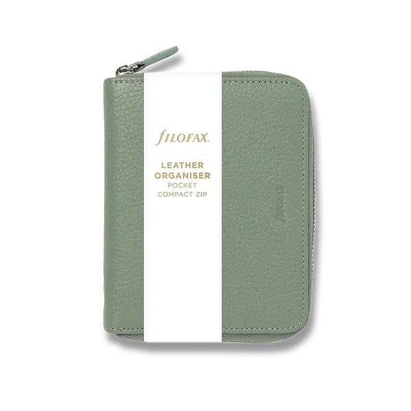 Vreckový diár Filofax Norfolk Compact Zip A7 sage