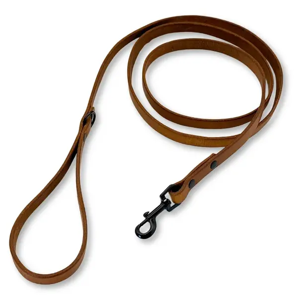 PafDog Kožené klasické vodítko 16mm, hnědé PAF-629