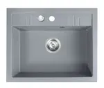 Novaservis Dřezy - Granitový dřez 58x48 cm, šedá DRGM1/48/58GA