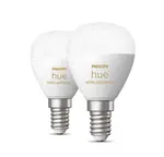 Philips Hue Smart žárovky - Chytrá LED žárovka E14, 5,1 W, stmívatelná, bílé světlo, 2 ks 929003573702