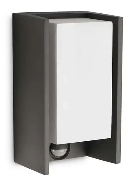 Philips myGarden - Nástěnné venkovní svítidlo 25x12 cm, E27, se senzorem, antracit 915003762102