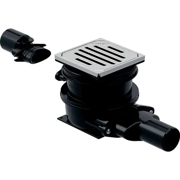 Geberit Varino - Podlahová vpusť vodorovná, d 5 cm/d1 5 cm 388.023.00.1