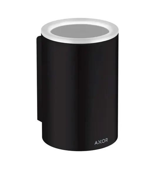 Axor Universal Circular - Držiak kefiek a pasty, sklo/matná čierna 42804670