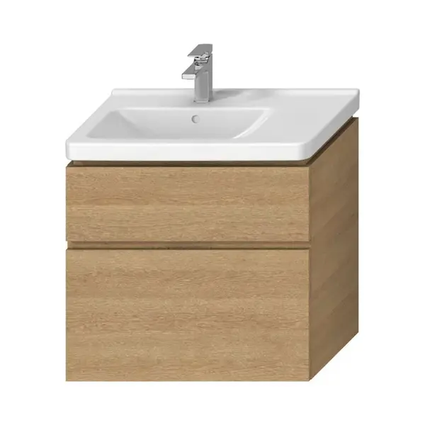 Jika Cubito Pure - Umývadlová skrinka, 74x68 cm, výrez vľavo, dub H40J4254045191