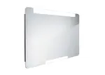 Nimco Zrkadlá - Zrkadlo s LED s osvetlením, 100x70 cm, hliník ZP 22004