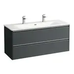 Laufen Base for Palace - Skrinka s umývadlom, 53x118x44 cm, 2 zásuvky, sivá H8607092661071