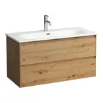 Laufen Lua - Skrinka s umývadlom, 51x97x44 cm, 2 zásuvky, dub H8600882671041